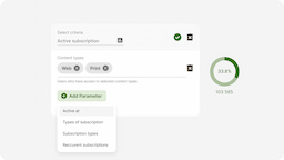 Example of audience segmentation in REMP - The Readers’ Engagement and Monetization Platform