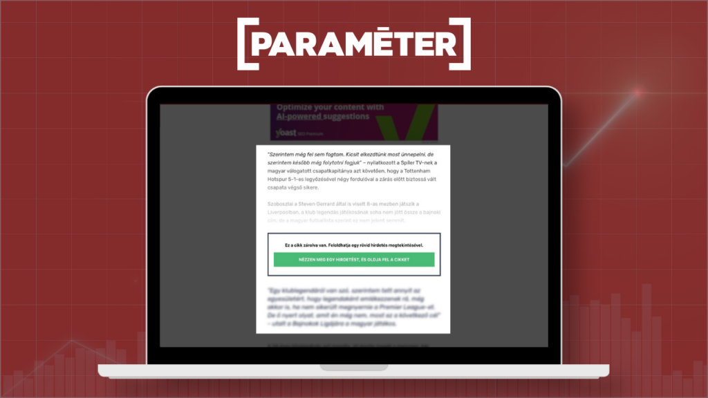 Rewarded ads placement within an article on the Parameter website.