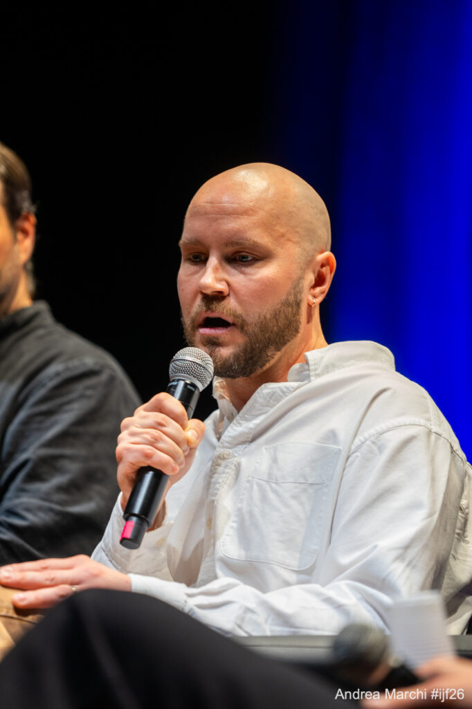 Antti Pikkanen, the co-founder and CEO of Uusi Juttu. Photo: Andrea Marchi (IJF26)